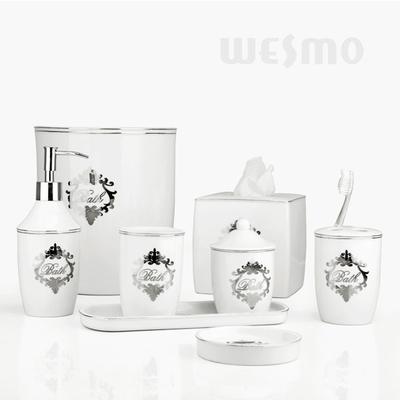 Transparent Smooth Porcelain Bathroom Accessories For Decals